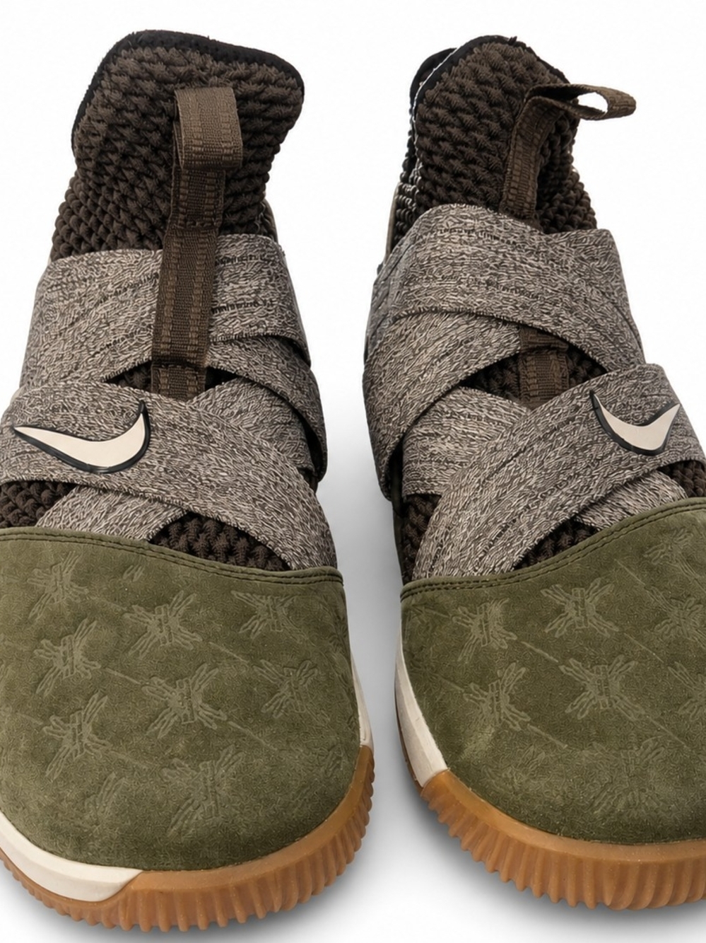 Nike Men's Olive Green Athletic Shoes with Strap
